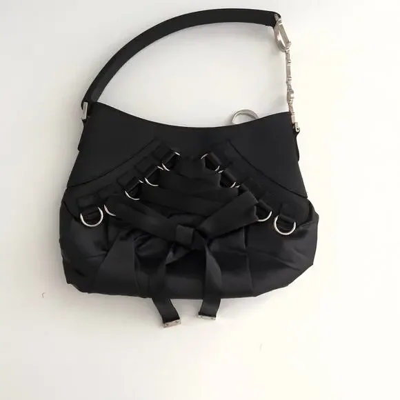 Vintage Dior Mini Black Satin Ballet bag - Picture 7 of 7